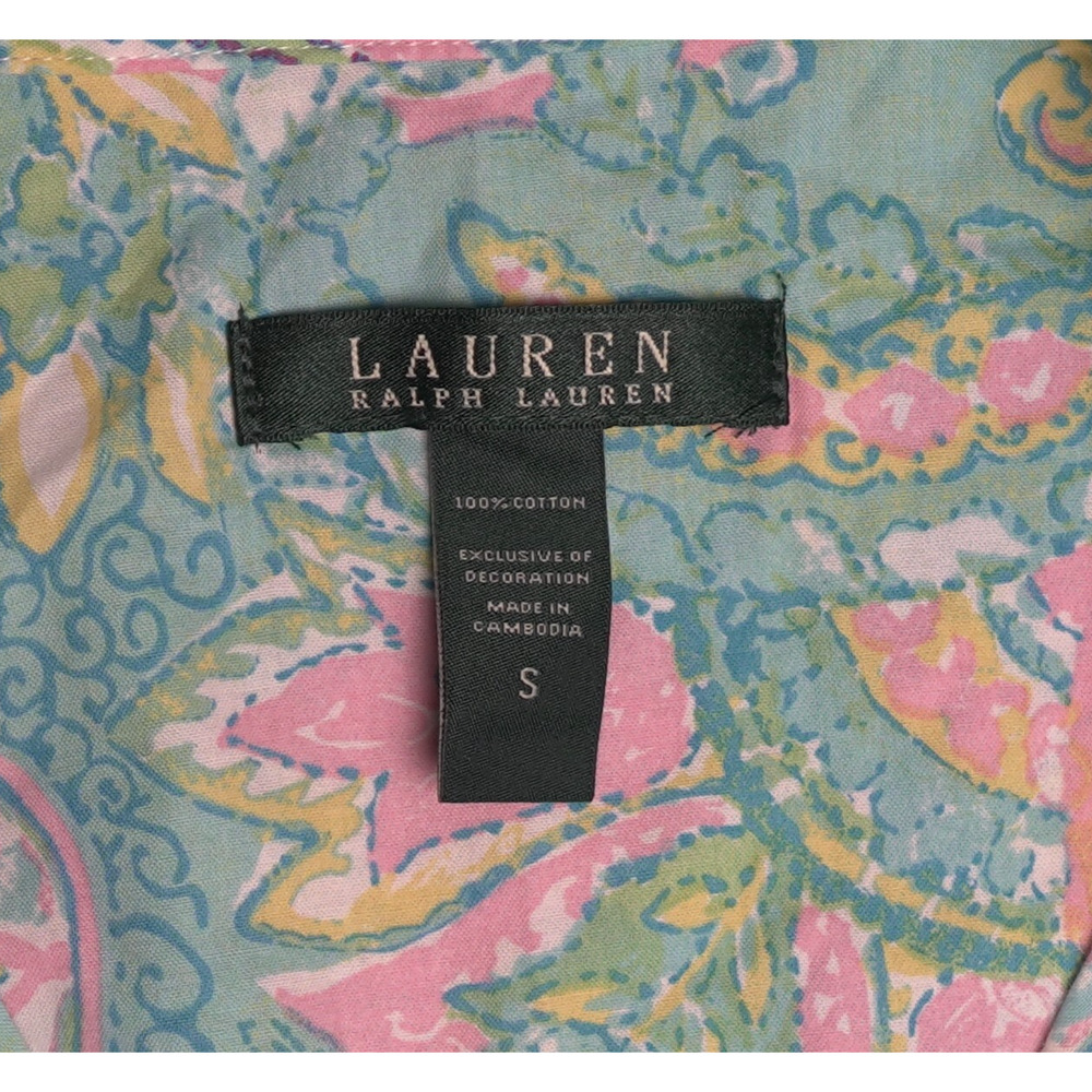 Lauren Ralph Lauren Pastel Paisley Blouse Sz S NWT Cotton Collared Easter Preppy - Picture 3 of 9